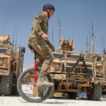 Unicyclist at Bagram