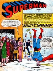 Superman upsidedown juggling
