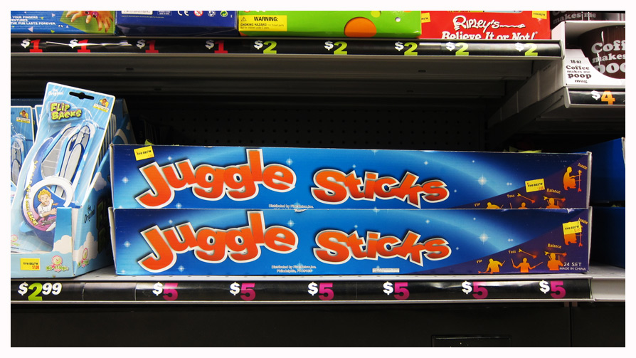 "Juggle sticks"