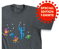 cascading characters tshirt