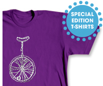 metallic unicycle tshirt