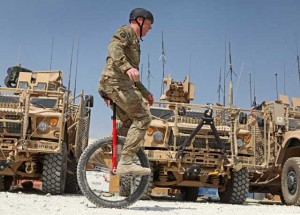 Unicyclist at Bagram