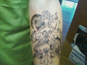 Tyler Katarsky's "Juggling Life" tattoo