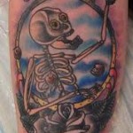 Vincent Edfeldt's spooky skeleton tattoo