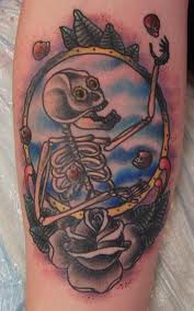 Vincent Edfeldt's spooky skeleton tattoo