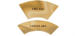 dual arc decorations